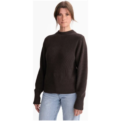 MELA Damen vegan Strickpullover Riya Dunkelbraun