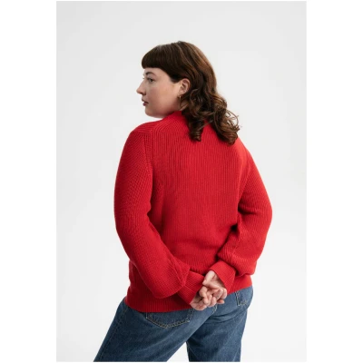 MELA Damen vegan Strickpullover Riya Granatapfel