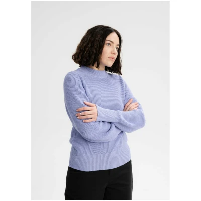 MELA Damen vegan Strickpullover Riya Himmelblau
