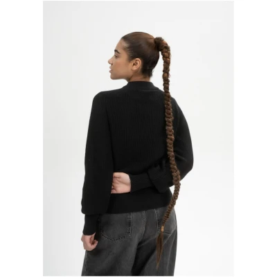MELA Damen vegan Strickpullover Riya Schwarz