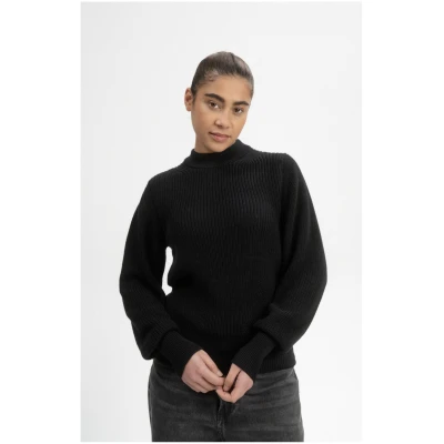 MELA Damen vegan Strickpullover Riya Schwarz
