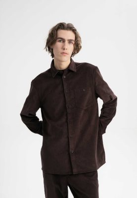 MELA Herren vegan Hemd Corduroy Nimit Braun