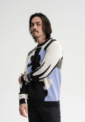 MELA Herren vegan Pullover Artist Edition Maggie Multicolor