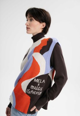 MELA Herren vegan Strickpullover Jacquard Artist Edition Maggie Multicolor