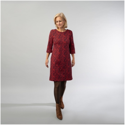 Marjolein Elisabeth Damen vegan Jolein Rotes Zebra Kleid