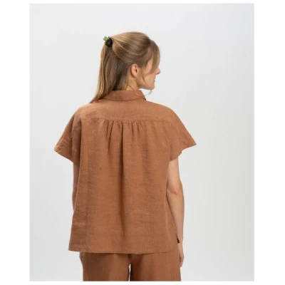 Matona Kurzarmbluse aus Leinen für Frauen / Linen Blouse