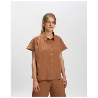 Matona Kurzarmbluse aus Leinen für Frauen / Linen Blouse