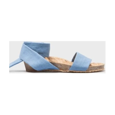 Momoc Damen vegan Sandale Pastellblau