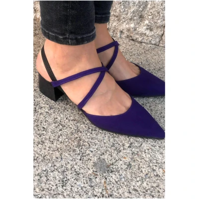 Momoc Damen vegan Sandalen Cairo Viola Midi Lila