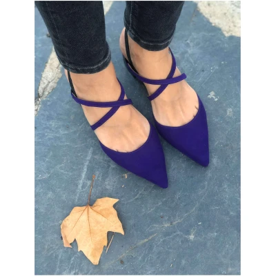 Momoc Damen vegan Sandalen Cairo Viola Midi Lila