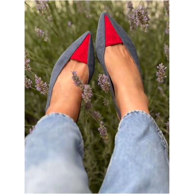 Momoc Damen vegan Sandalen Slingback Luna Petrol Blau & Rot