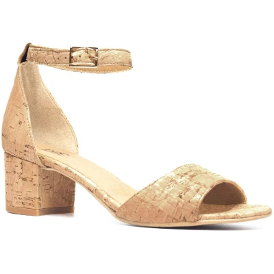 NAE Damen vegan Sandalen Cora Kork Braun