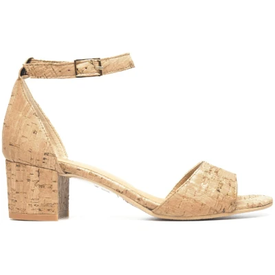 NAE Damen vegan Sandalen Cora Kork Braun