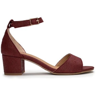 NAE Damen vegan Sandalen Cora Pinatex Rot