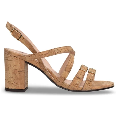 NAE Damen vegan Sandalen Maria Kork Braun