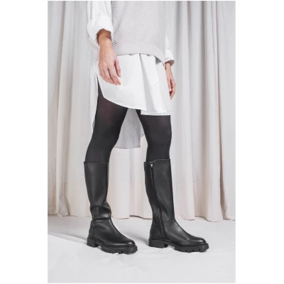 NAE Damen vegan Stiefel Aurora Veganes Ã-ko-Leder Schwarz