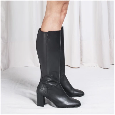 NAE Damen vegan Stiefel Greta Veganes Ã-ko-Leder Schwarz