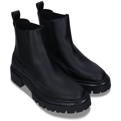NAE Damen vegan Stiefel Selma Veganes Ã-ko-Leder Schwarz