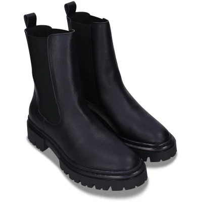 NAE Damen vegan Stiefel Vikky Veganes Ã-ko-Leder Schwarz
