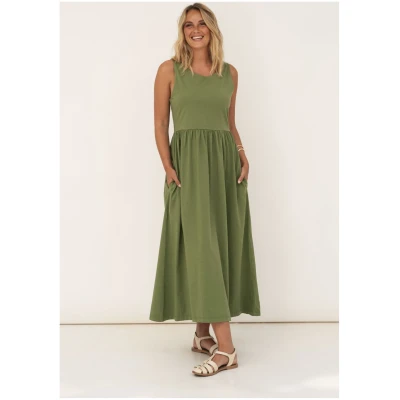 NÃ¤z Damen vegan Kleid Elena Jersey GrÃ¼n