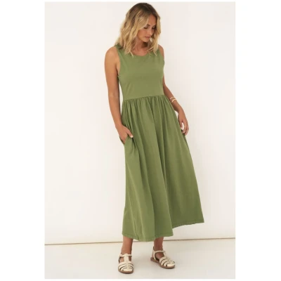 NÃ¤z Damen vegan Kleid Elena Jersey GrÃ¼n