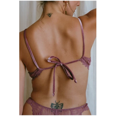 NÃ©nÃ©s Damen vegan Bralette Triangle Eden Plum