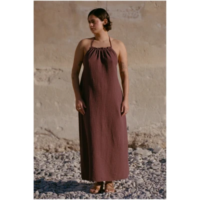 NÃ©nÃ©s Damen vegan Kleid Lena Burgundy