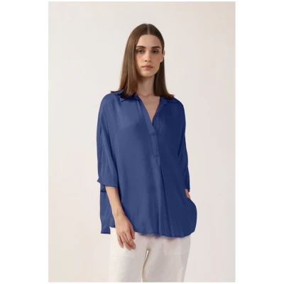 Neu Nomads Damen vegan Bluse Jasmine Bluejay