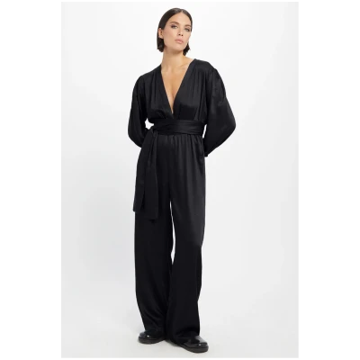 Neu Nomads Damen vegan Jumpsuit Jolene Schwarz