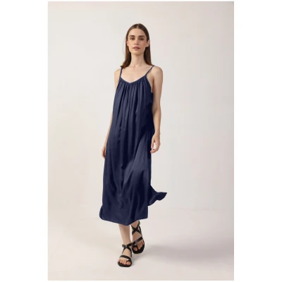 Neu Nomads Damen vegan Kleid Adele Mitternacht
