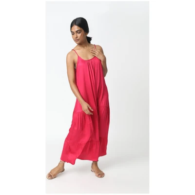 Neu Nomads Damen vegan Kleid Barcelona Fuchsia