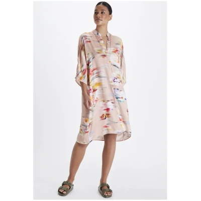 Neu Nomads Damen vegan Kleid Kerala Ss25 Print Flower Blur