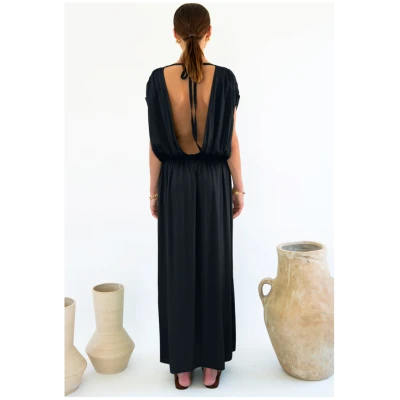Neu Nomads Damen vegan Kleid Natalia Schwarz