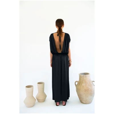 Neu Nomads Damen vegan Kleid Natalia Schwarz