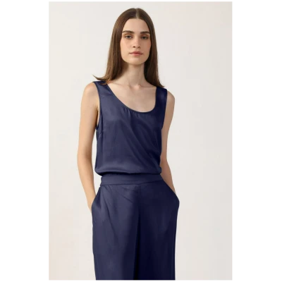 Neu Nomads Damen vegan Tank Top Joelle Mitternachtsblau