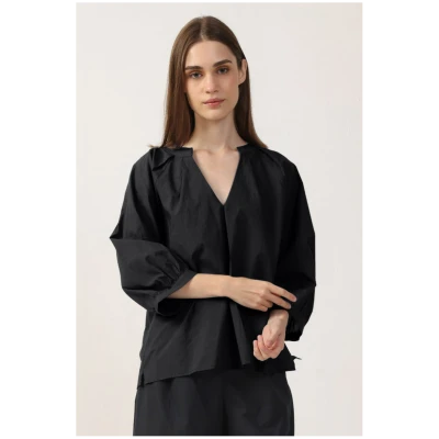 Neu Nomads US Damen vegan Bluse Estee Schwarz