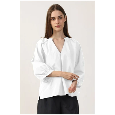 Neu Nomads US Damen vegan Bluse Estee Weiß