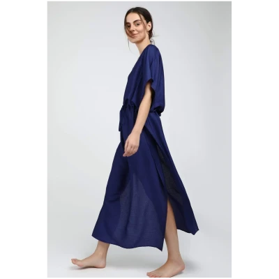 Neu Nomads US Damen vegan Kleid Kaftan Capri Lapis Blau