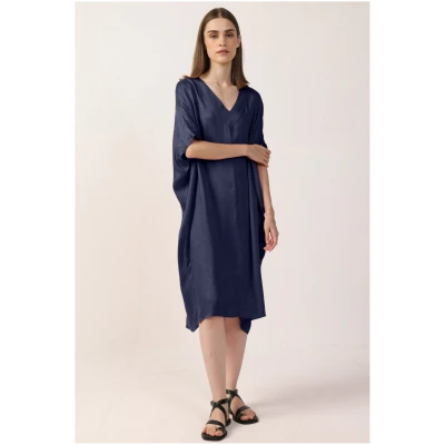 Neu Nomads US Damen vegan Kleid Kaftan Francine Mitternacht