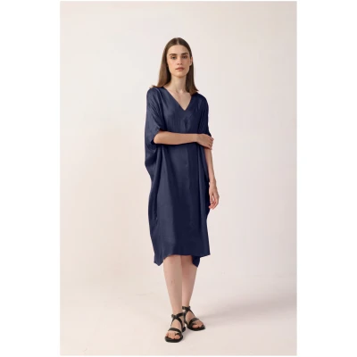 Neu Nomads US Damen vegan Kleid Kaftan Francine Mitternacht