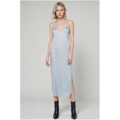 Neu Nomads US Damen vegan Kleid Slip Gitta Eisblau