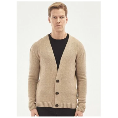 ORGANICATION Cardigan aus Bio-Merinowolle und Bio-Baumwolle mit Knopfleiste