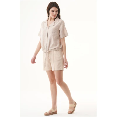 ORGANICATION Damen vegan Bluse Sand Ecru