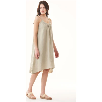 ORGANICATION Damen vegan Kleid Spaghetti Strap Tint GrÃ¼n