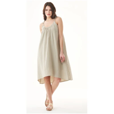 ORGANICATION Damen vegan Kleid Spaghetti Strap Tint GrÃ¼n