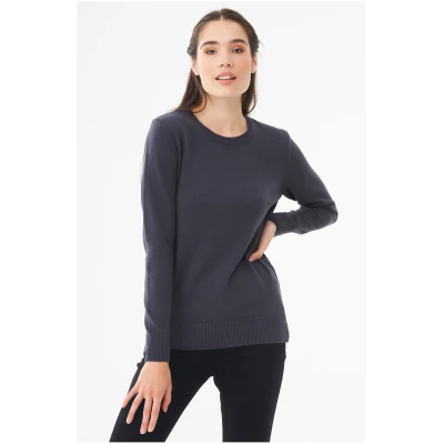 ORGANICATION Damen vegan Pullover Dunkelgrau