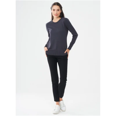 ORGANICATION Damen vegan Pullover Dunkelgrau