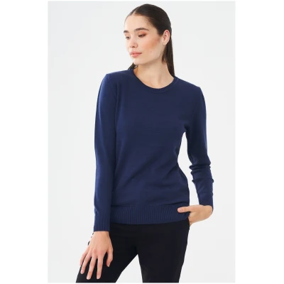 ORGANICATION Damen vegan Pullover Marineblau