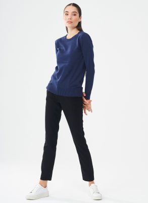 ORGANICATION Damen vegan Pullover Marineblau