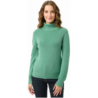 ORGANICATION Damen vegan Pullover Rollkragenpullover BlattgrÃ¼n